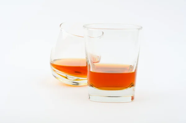Dvě sklenice whisky — Stock fotografie