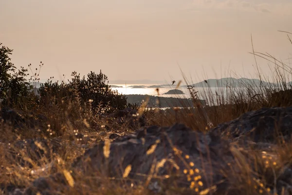 Puesta de sol sobre las Islas Kornati — Foto de Stock