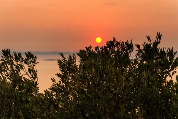 Por do sol sobre ilhas kornati — Fotografia de Stock
