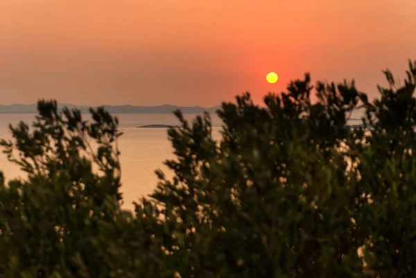 Zonsondergang over Kornati-eilanden — Stockfoto