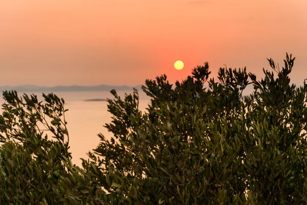 Zonsondergang over Kornati-eilanden — Stockfoto