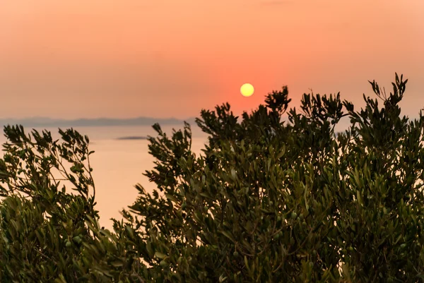 Puesta de sol sobre las Islas Kornati — Foto de Stock