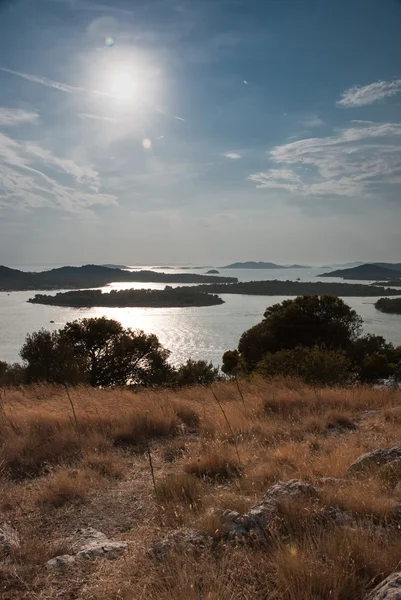 Puesta de sol sobre las Islas Kornati — Foto de Stock