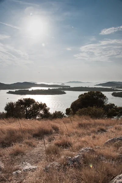 Západ slunce nad ostrovy Kornati — Stock fotografie