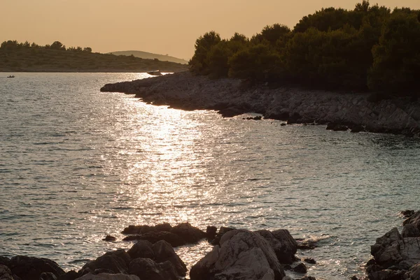 Zachód słońca nad Wyspami Kornati — Zdjęcie stockowe