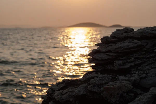 Puesta de sol sobre las Islas Kornati — Foto de Stock