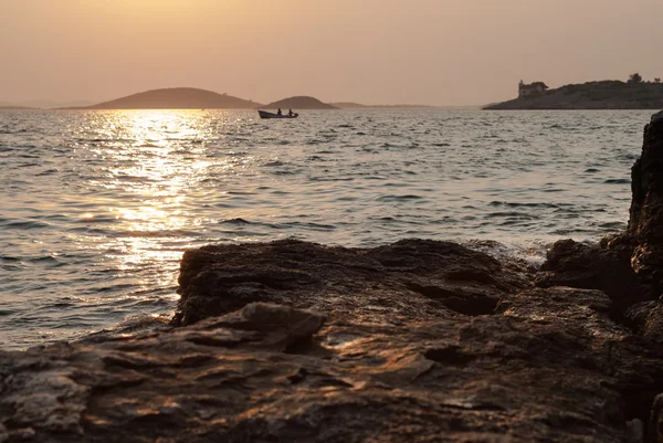 Coucher de soleil sur les îles Kornati — Photo