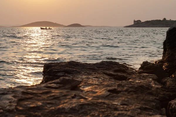 Puesta de sol sobre las Islas Kornati — Foto de Stock