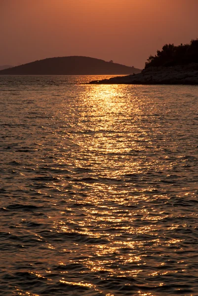 Coucher de soleil sur les îles Kornati — Photo