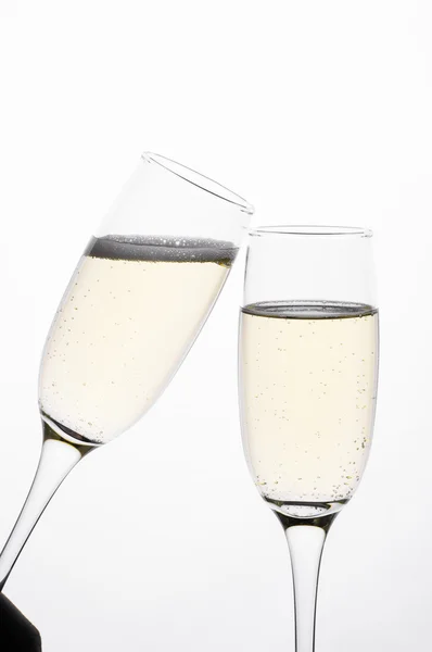 白を基調としたシャンパン2杯 — ストック写真