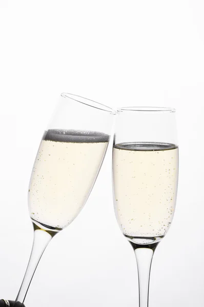 白を基調としたシャンパン2杯 — ストック写真