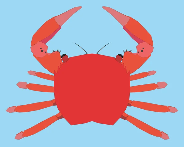 Vektor illustration av en krabba — Stock vektor