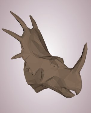 bir dinozor kafası