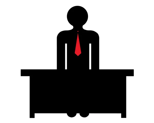 Businessman near a table — Stock Vector