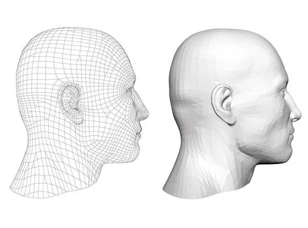 Realistické mužské hlavy — Stockový vektor
