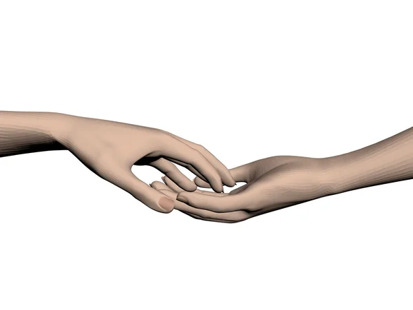 Ręce, dotykając się wzajemnie. — Wektor stockowy