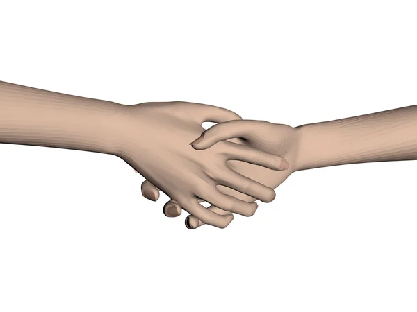Handshake between two people. — Stock Vector