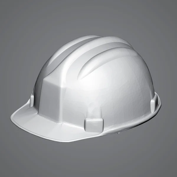 Casque blanc du constructeur — Image vectorielle