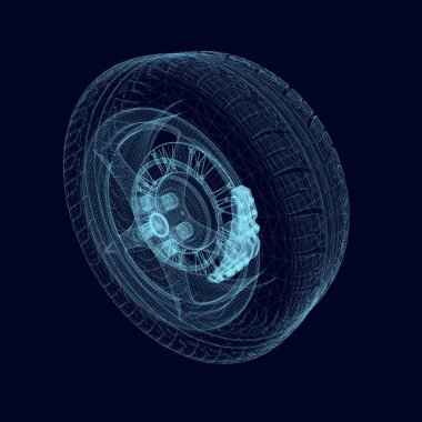 Arka planda araba tekerleği teli var. Vektör illüstrasyonu