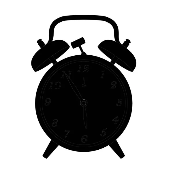 Silhueta de relógio vintage isolado em fundo branco. Ilustração vetorial — Vetor de Stock