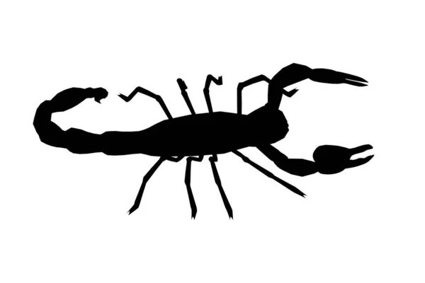 Scorpion silhouette isolated on white background. Vector illustration — Stock Vector