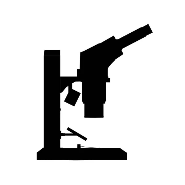 Silhouette microscopique isolée sur fond blanc. Vue latérale. Illustration vectorielle — Image vectorielle