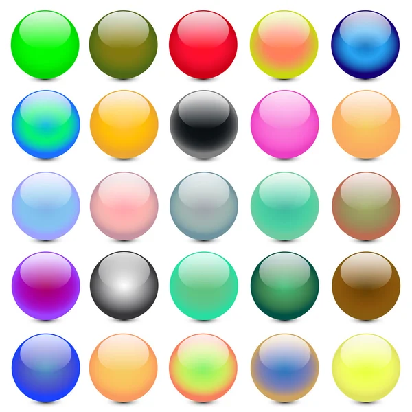 Renkli küreler — Stok Vektör