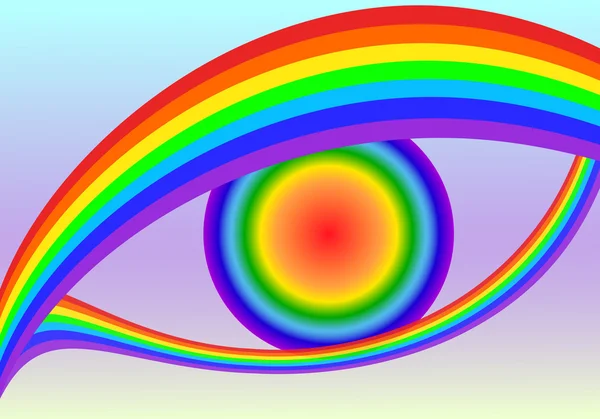 Occhi arcobaleno — Vettoriale Stock