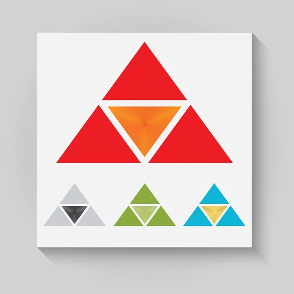 O logotipo triangular — Vetor de Stock