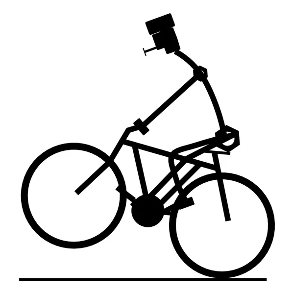 Робот на велосипеде — стоковый вектор