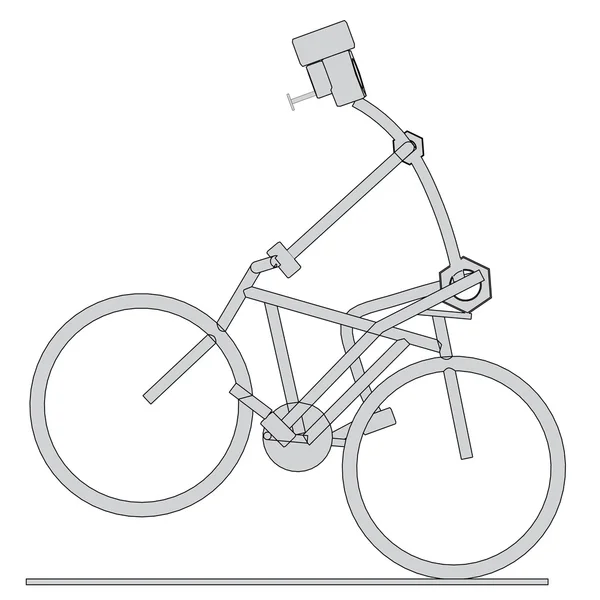 Robot sur un vélo — Image vectorielle