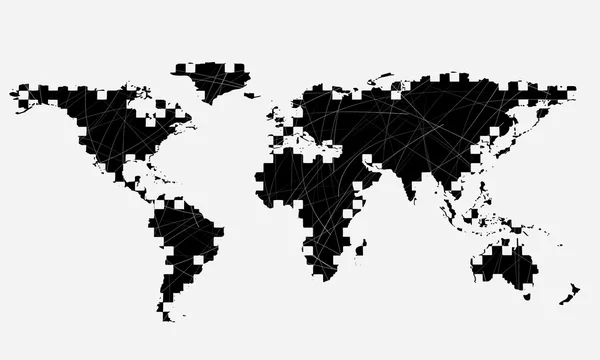 世界地図をスクラッチします。 — ストックベクタ