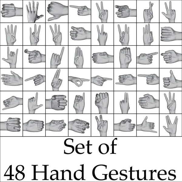 Set of hand gestures — Stock Vector