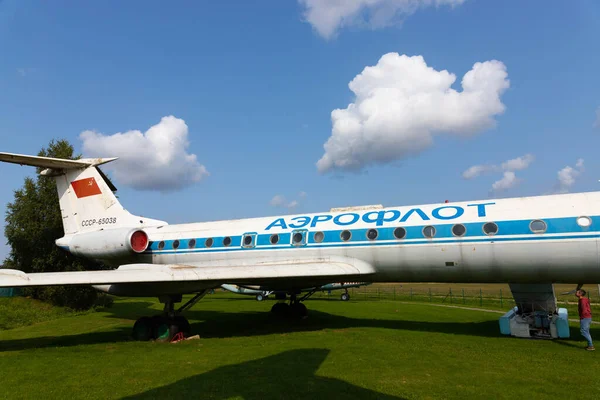 Minsk Bielorrússia Setembro 2020 Seção Traseira Fuselagem Aeronave Uma Antiga — Fotografia de Stock