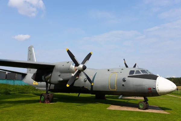 Minsk Belarus September 2020 Old Propeller Driven Cargo Plane Open — Stock Photo, Image