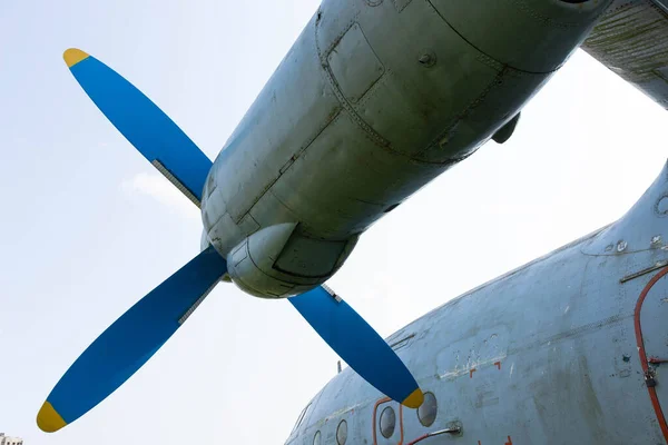 Alas Hélices Avião Civil Antigo — Fotografia de Stock