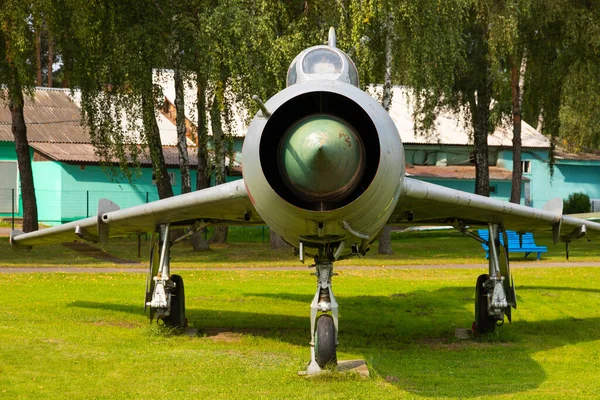 Minsk Biélorussie Septembre 2020 Vieux Avions Militaires Soviétiques Déclassés — Photo