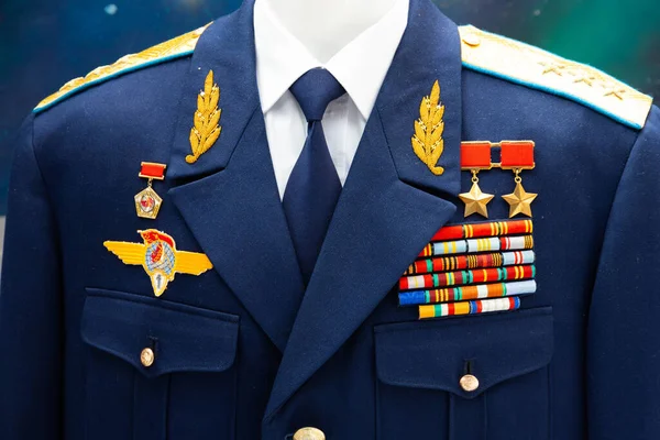 Minszk Fehéroroszország Szeptember 2020 Ruha Egyenruha Pilóta Kozmonauta Hős Szovjet — Stock Fotó