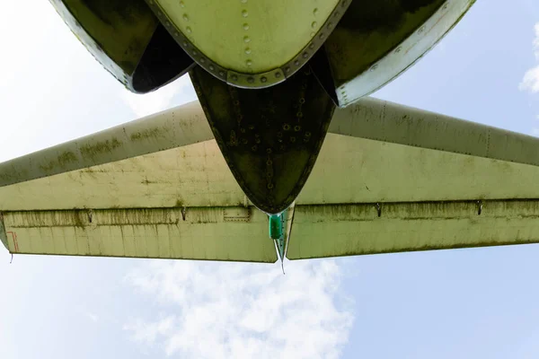 Sección Cola Del Fuselaje Del Avión Viejo Avión Pasajeros Civil —  Fotos de Stock