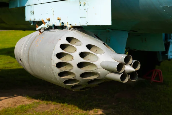 Cohetes Bombas Lanzacohetes Otras Armas Guiadas Guiadas Viejo Avión Combate — Foto de Stock