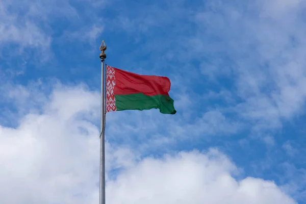 Minsk Bielorrusia Agosto 2020 Gran Bandera Del Viento Del Estado — Foto de Stock