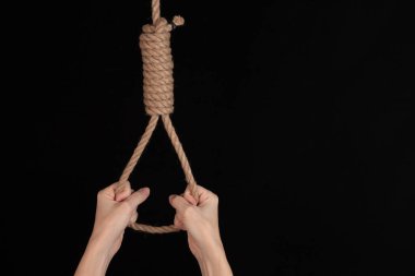 Somurtkan geçmişe karşı ilmek, başarısızlık ya da intihar konsepti