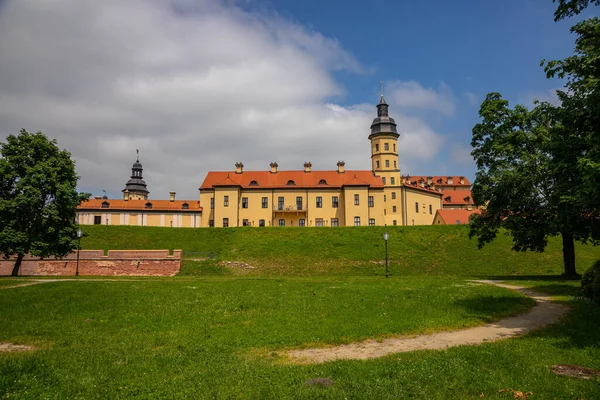 Travel Tourist Destination Concepts Famous Nesvizh Castle Deep Example Medieval — Stock Photo, Image