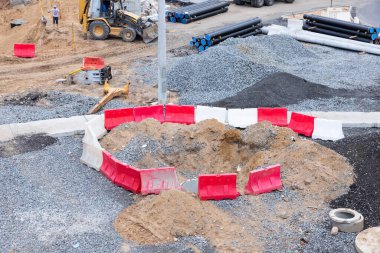 Boru döşemeye hazırlanma süreci.