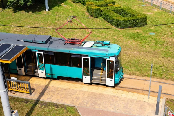 Urban Modern Tram Public Transport Business Idea — Stock Photo, Image