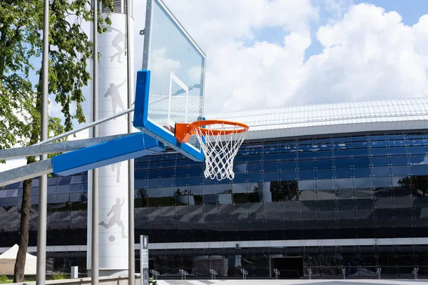Street basketball hoop. Concept sport, street basketball.