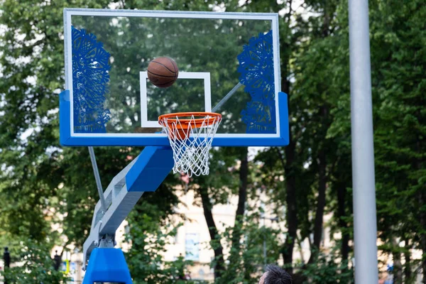 Street Basketball Hoop Concept Sport Street Basketball — Stock Photo, Image