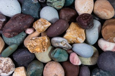 Soyut yuvarlak çakıl taşları deniz dokusu arkaplanı