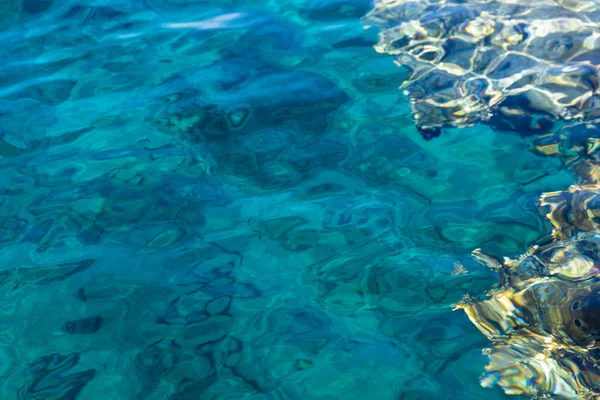 Mercan Kayalıkları Temiz Deniz Deniz Tatili Konsepti Deniz Arkaplanı — Stok fotoğraf