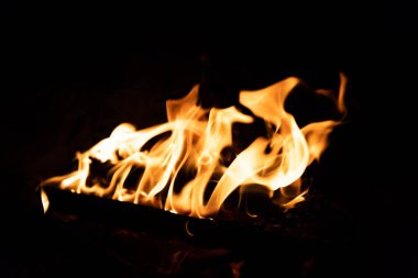 Şenlik ateşi. Yangının turuncu alevi. Kundakçılık ya da doğal afet. Şenlik ateşi yakın. Doğada ateş. Şenlik ateşi. Kamp ateşi sarıldı..